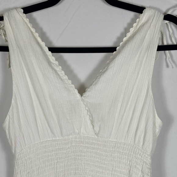 Maeve Anthropologie White Ivory Summer Flowy Boho Dress- Size 6 - Picture 7 of 11